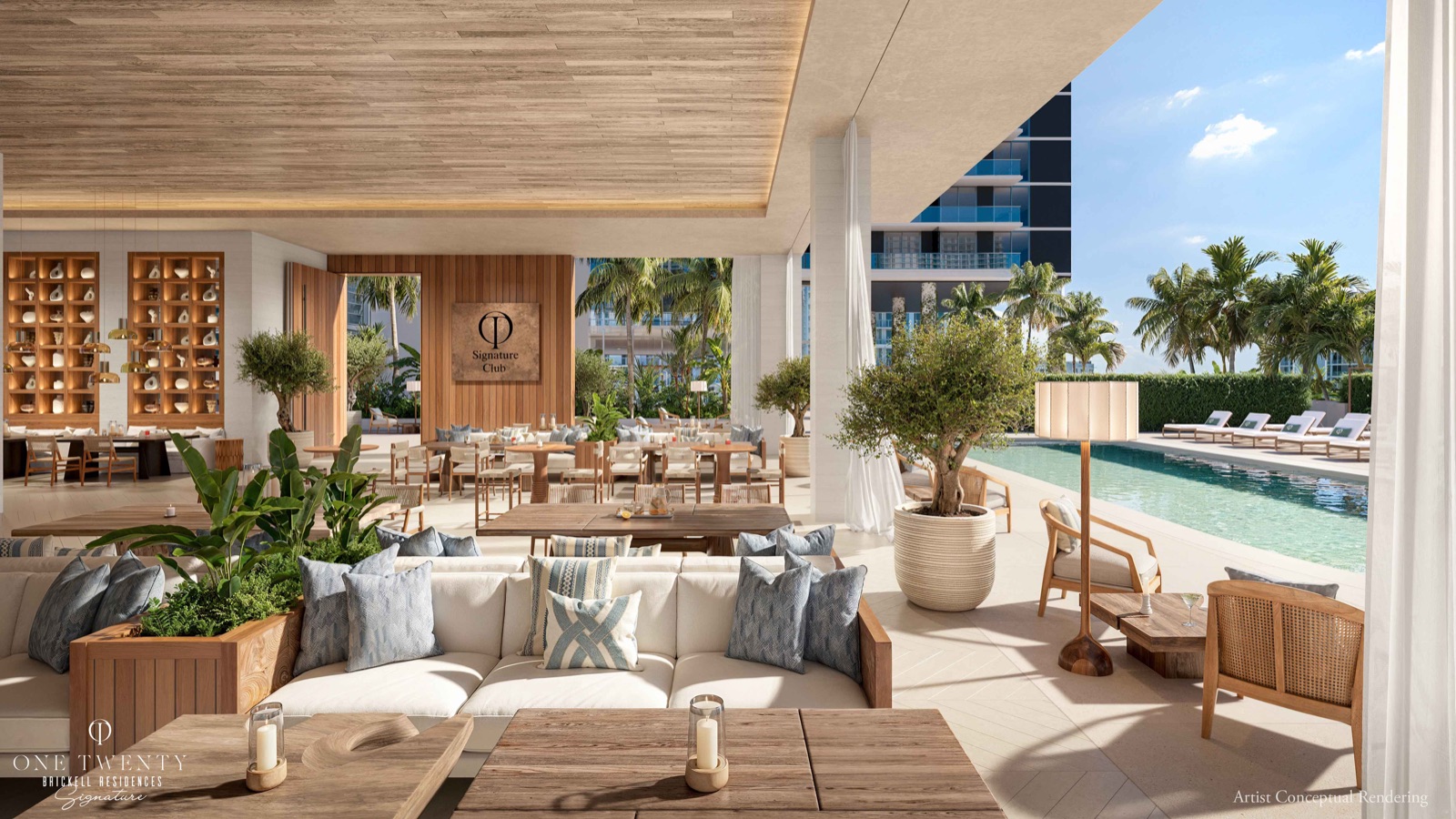Members-style social lounge designed for impromptu gatherings.